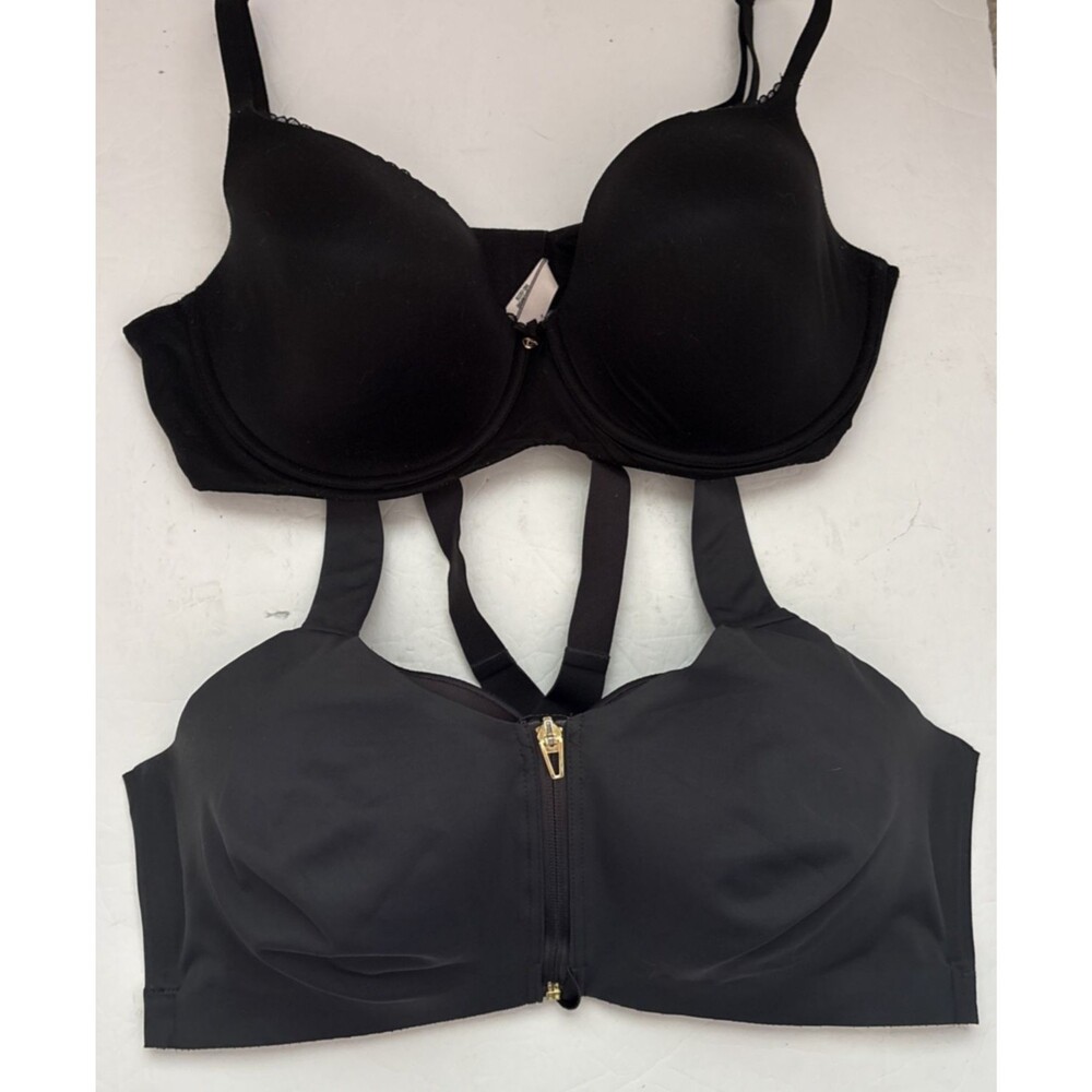 Lot of 2 Womens Victorias Secret VS Bras Lined On Point Sports Demi Set Sz 38DD